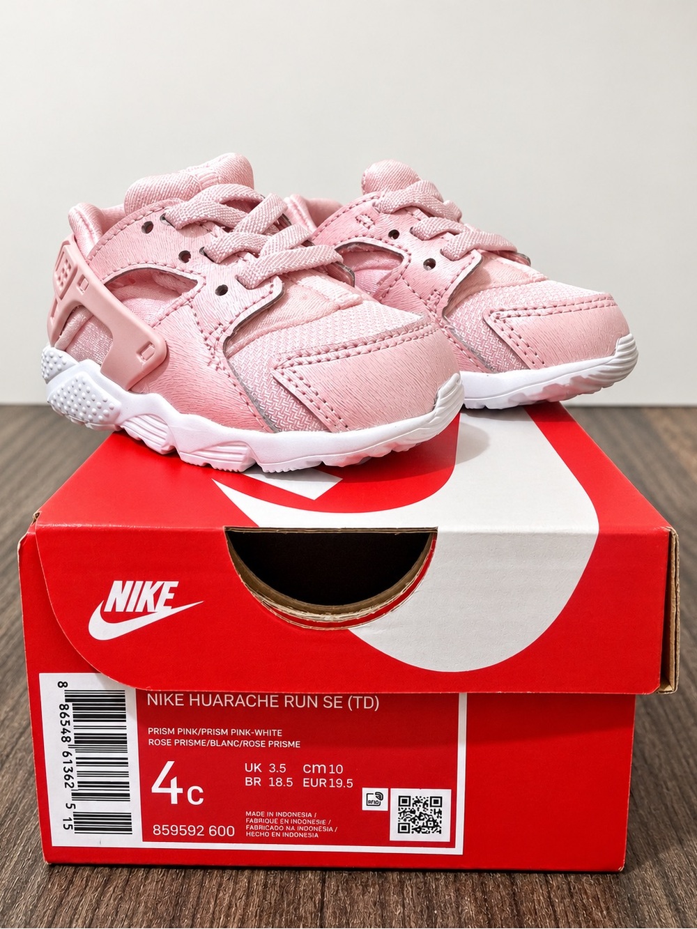 Nike Huarache Run SE Prism Pink Toddler Girls Sneakers Shoes 4C